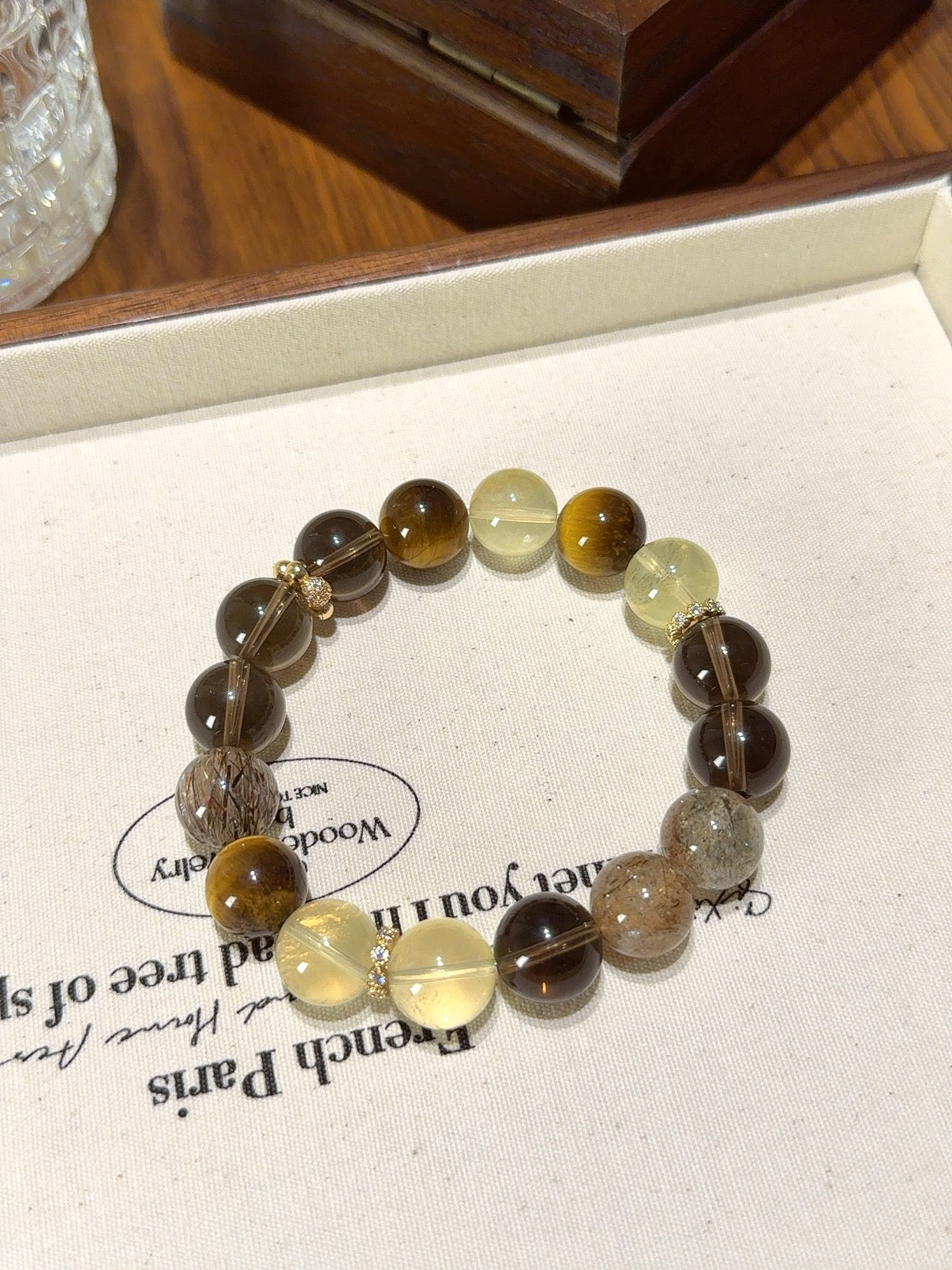 Quiet Fortune Citrine · Citrine · Tiger’s Eye · Obsidian Bracelet