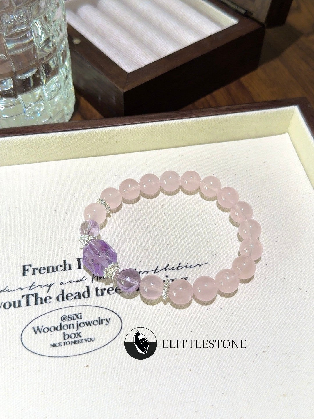 Rose Quartz & Amethyst Romantic Bracelet