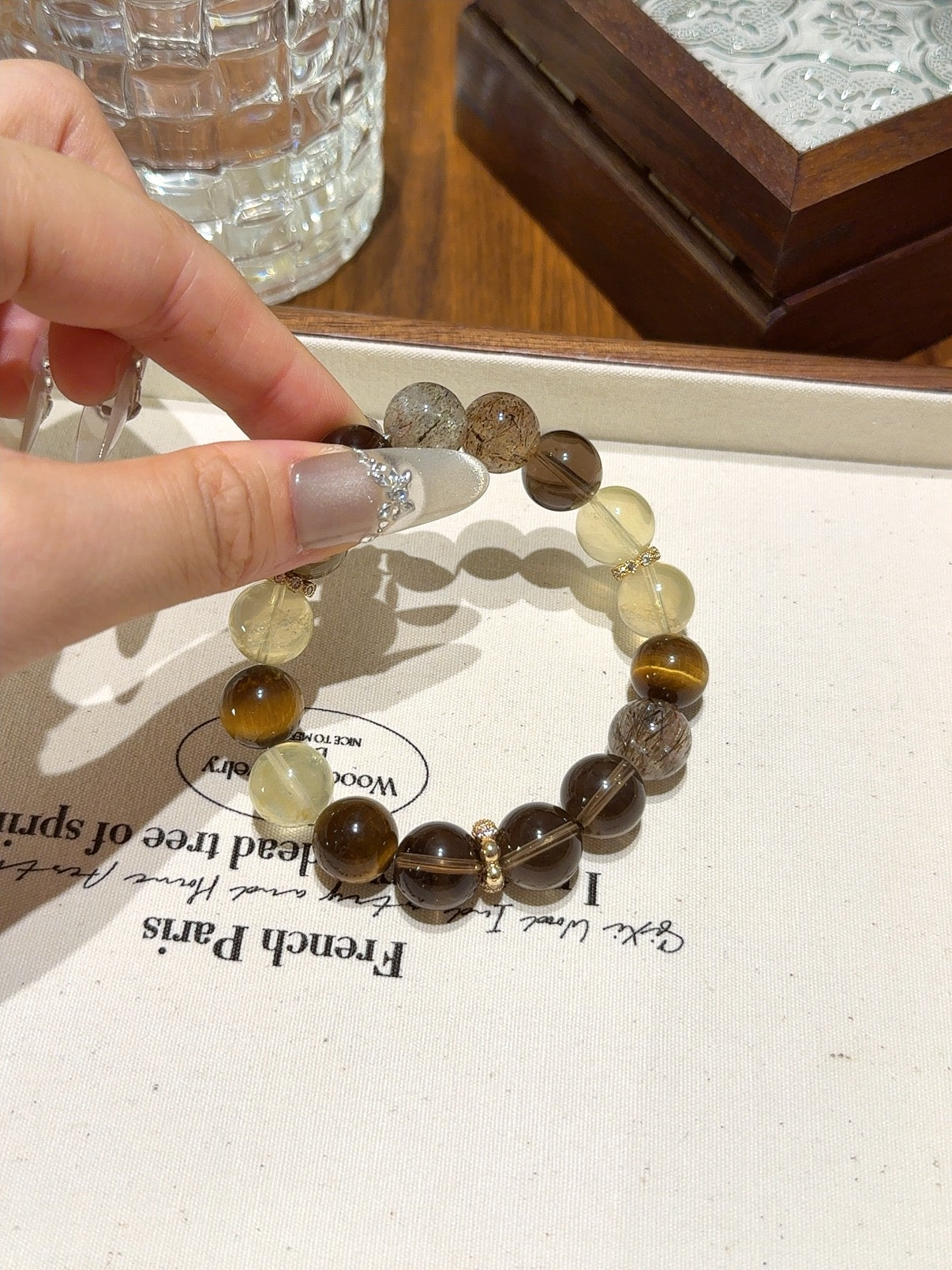 Quiet Fortune Citrine · Citrine · Tiger’s Eye · Obsidian Bracelet