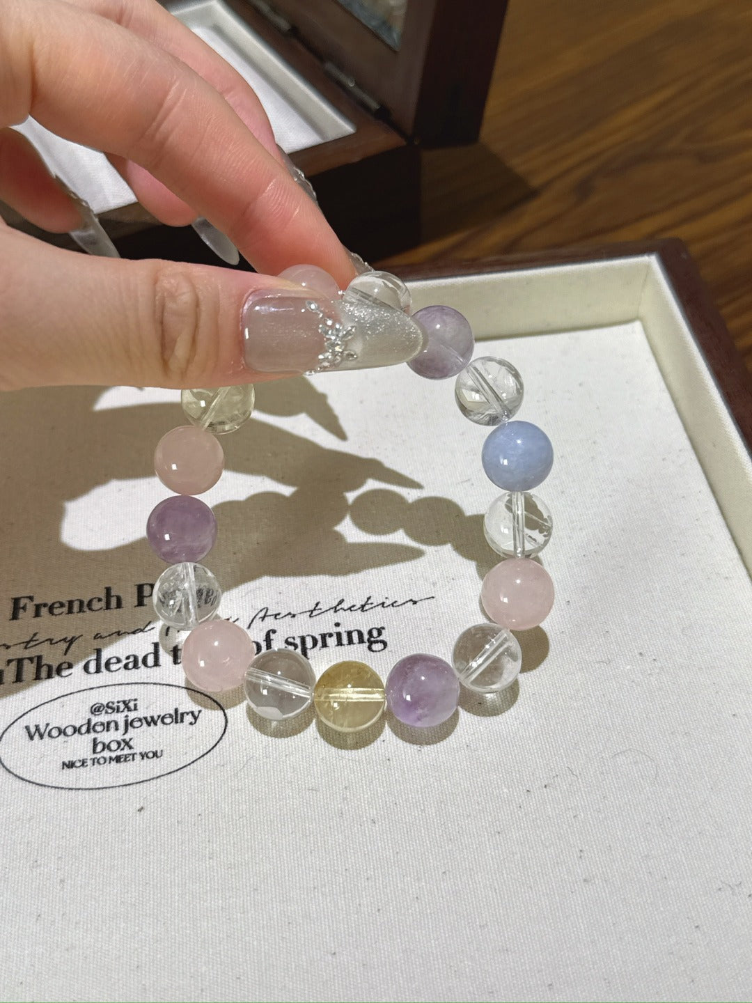 Rainbow Cupid Crystal Bracelet