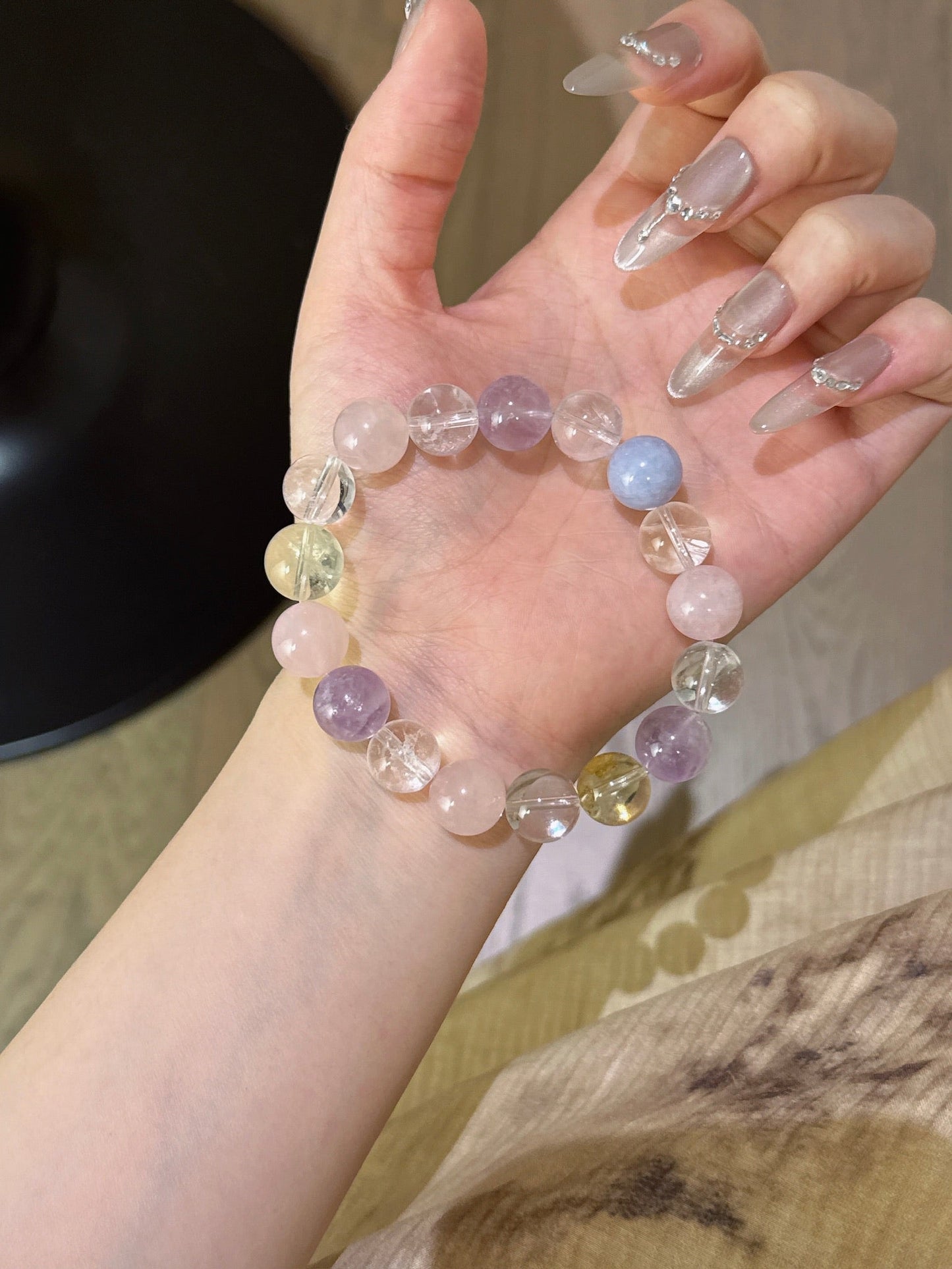 Rainbow Cupid Crystal Bracelet