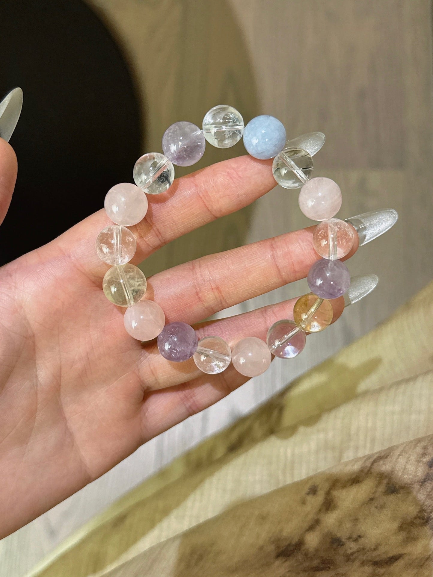 Rainbow Cupid Crystal Bracelet