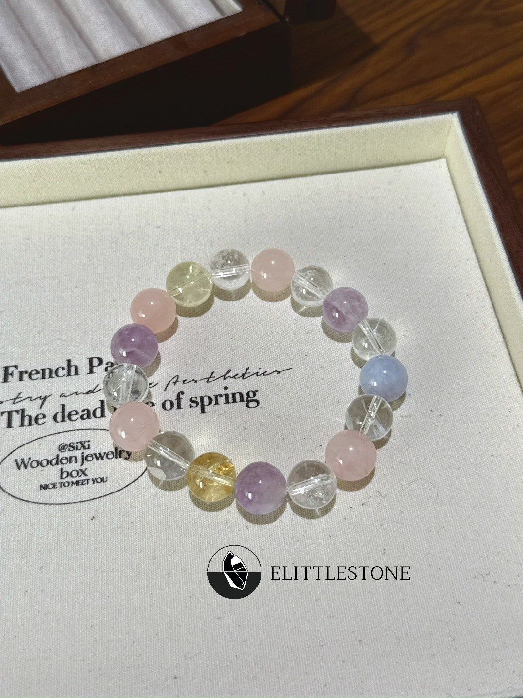 Rainbow Cupid Crystal Bracelet